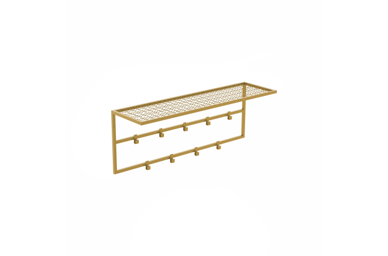 Loftowy wieszak Nils z półką na czapki 70 cm