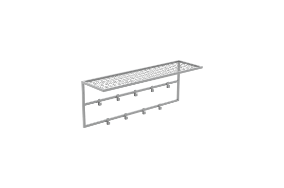 Loftowy wieszak Nils z półką na czapki 80 cm