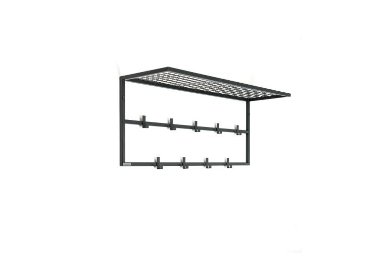 Loftowy wieszak Nils z półką na czapki 90 cm