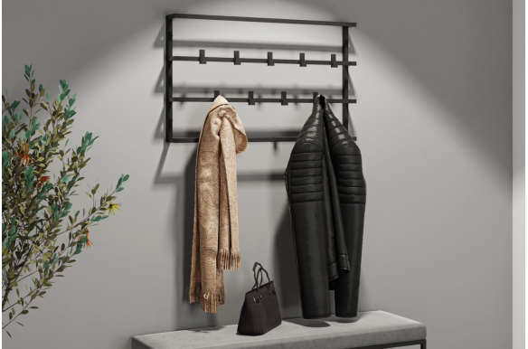 Stalowy wieszak ścienny Bui 70cm