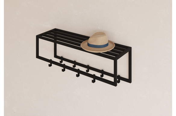 Wieszak Ari z półką na czapki 70 cm