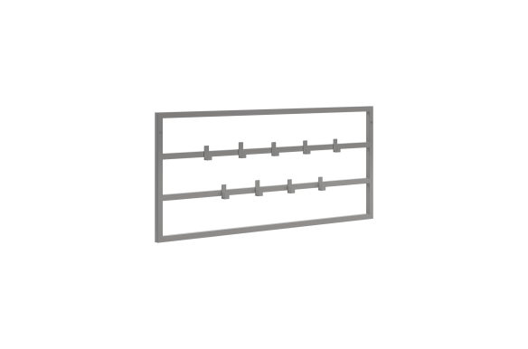 Industrialny wieszak na ścianę Hakki 80cm