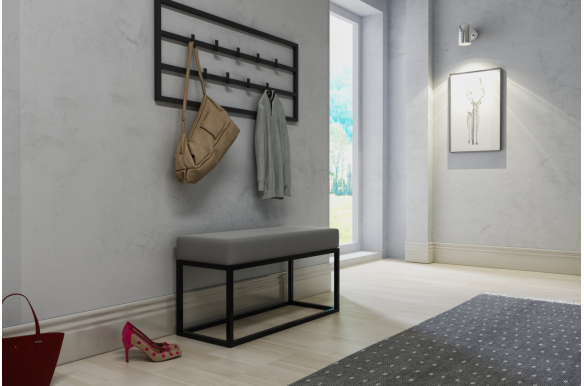 Industrialny wieszak na ścianę Hakki 90cm