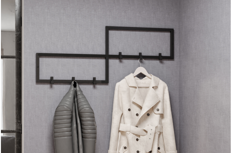 Industrialny wieszak na kurtki Endi 90cm