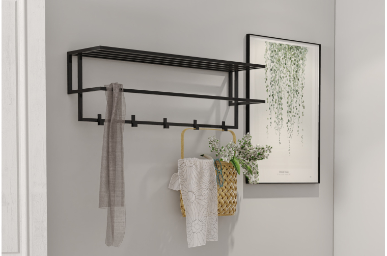 Wieszak ścienny Gorm z półką 90 cm