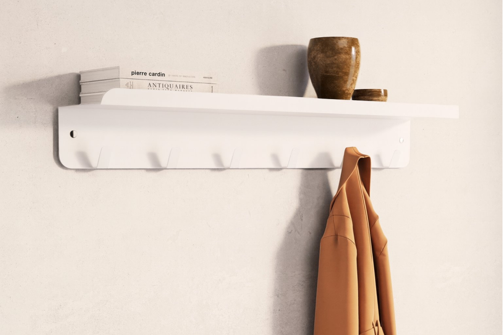 Wieszak ścienny Petr z półką