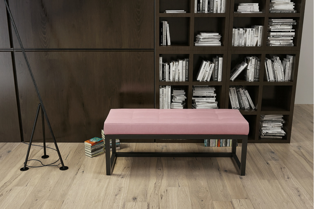 Ławka Caren pikowana 100x40x41- welwet...