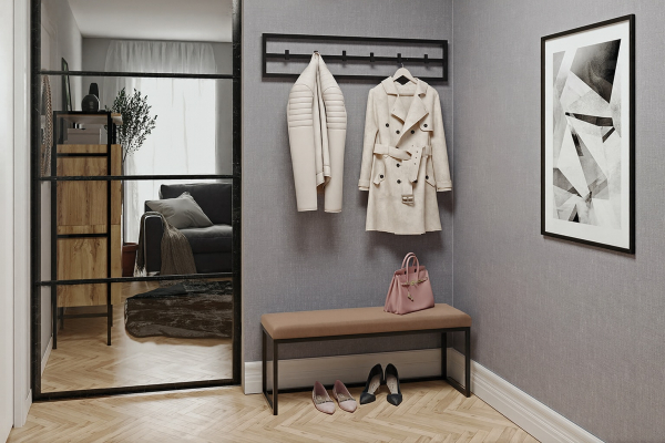 Ławka Larsa 80x35x41cm - siedzisko welwet 04 (ciemny beż), stelaż biały mat- wysyłka 24h