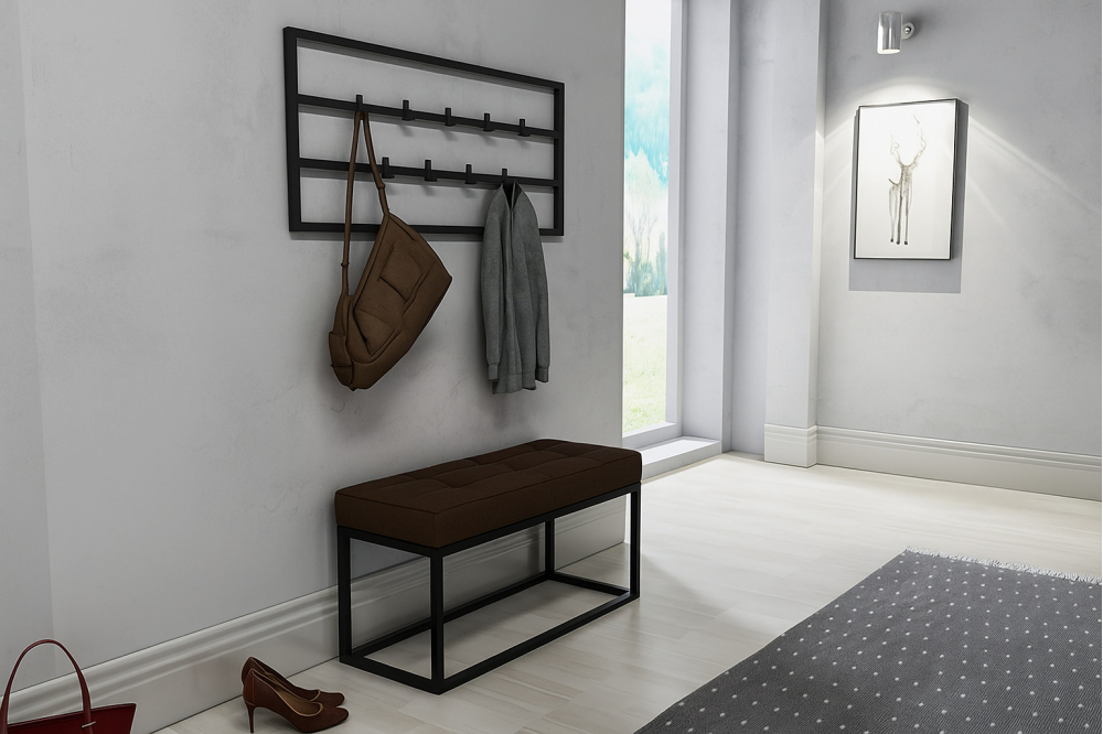 Ławka Airy pikowana 100x35x41h- siedzisko skóra...