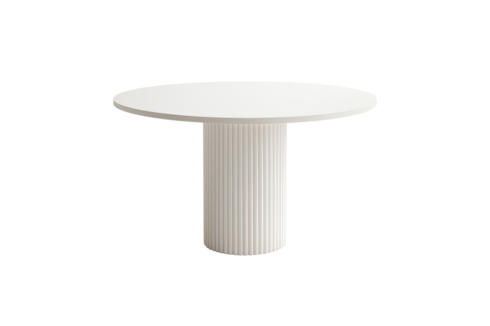 Stół  okrągły z ryflowaną podstawą- Izu