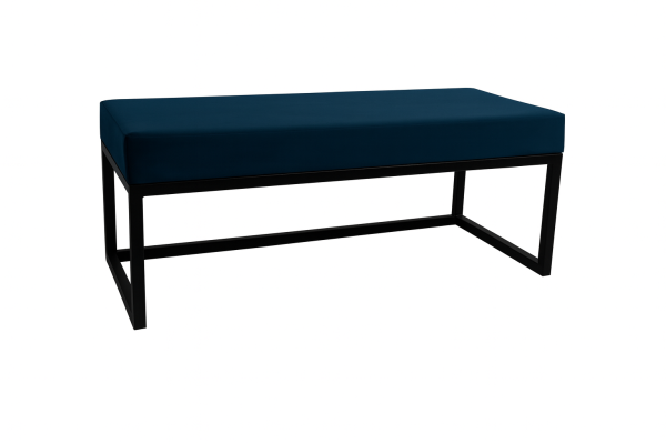 Ławka Caren 80x35x46h- welwet 28, stelaż czarny mat, wysyłka 24h