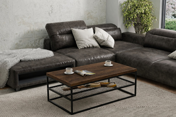 Stolik kawowy Vidar 100x64x45h- DĄB CIEMNY WYSYŁKA 24h