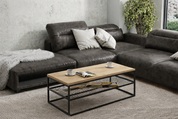 Stolik kawowy Vidar 100x64x45h- DĄB LAKIEROWANY WYSYŁKA 24h