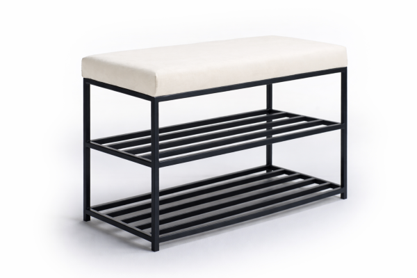 Ławka Gina 80x30cm- siedzisko welwet 02 (jasny beż),... 2