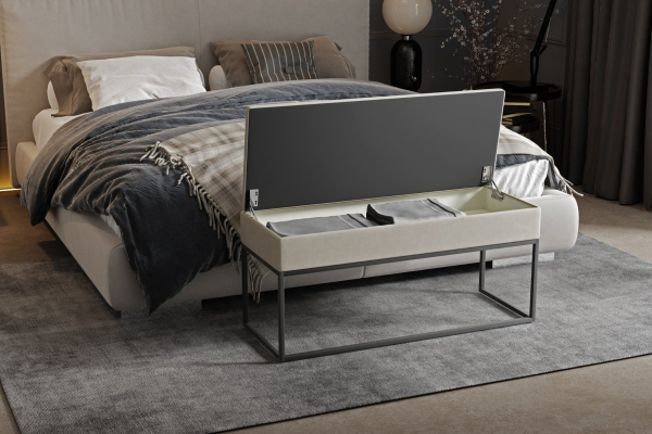 Pufa Etna ze schowkiem do sypialni lub przedpokoju