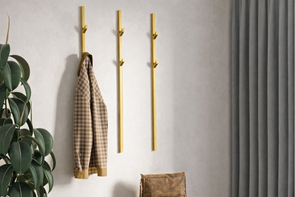 Pojedynczy metalowy wieszak  Abi na ubrania