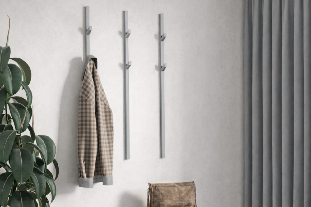 Pojedynczy metalowy wieszak  Abi na ubrania