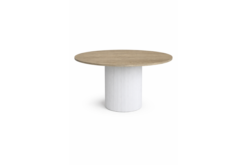 Stół  okrągły z ryflowaną podstawą- Izu