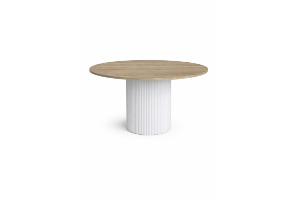 Stół  okrągły z ryflowaną podstawą- Izu