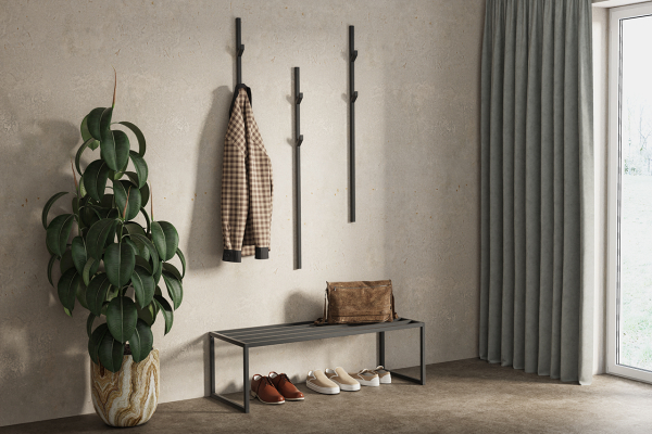 Pojedynczy metalowy wieszak  Abi na ubrania