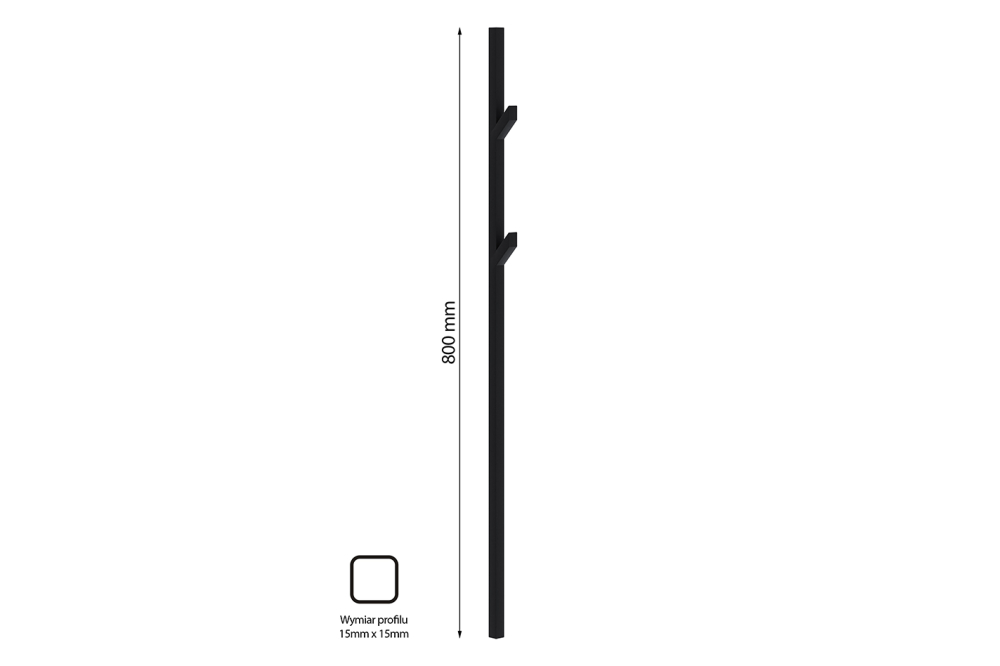 Pojedynczy metalowy wieszak  Abi na ubrania