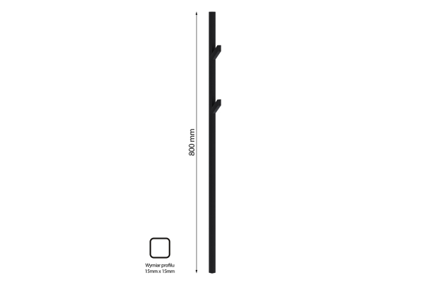 Pojedynczy metalowy wieszak  Abi na ubrania