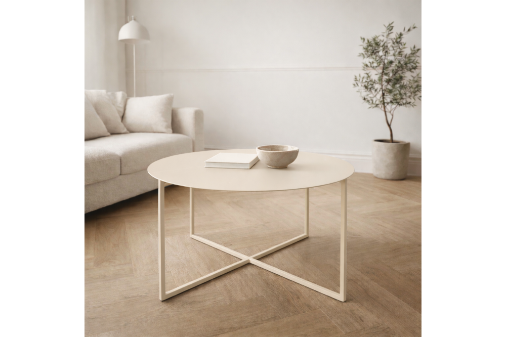 Stolik kawowy metalowy ZEN – okrągły stolik do...