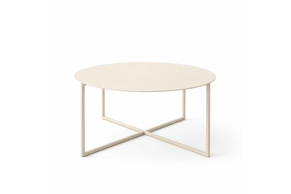 Stolik kawowy metalowy ZEN – okrągły stolik do salonu, stalowy stolik loftowy ręcznie wykonany