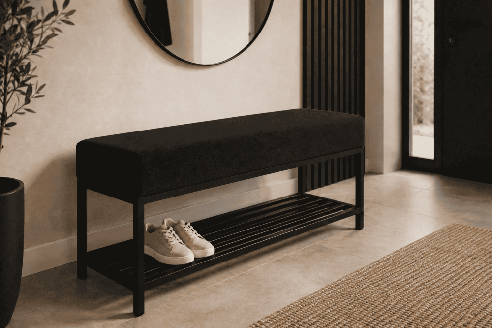 Ławka Isa 100x40x41 - welwet lux 17(czarny),...