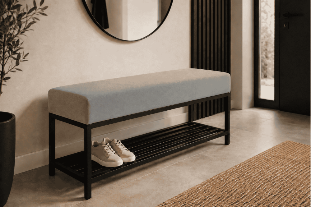 Ławka Isa 90x30x41 - welwet lux 14(popiel),...