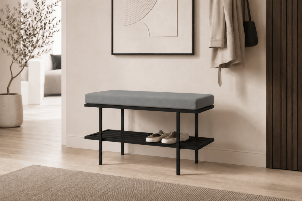 Ławka Sofia z półką na buty 70x35x45cm- welwet lux...