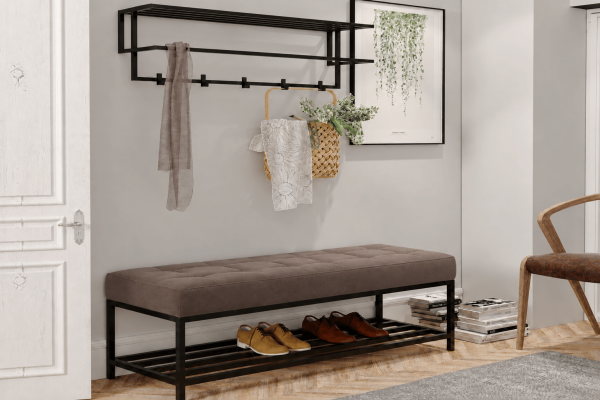 Ławka Isa pikowana 100x40x46 - welwet lux 05(brązowy),...