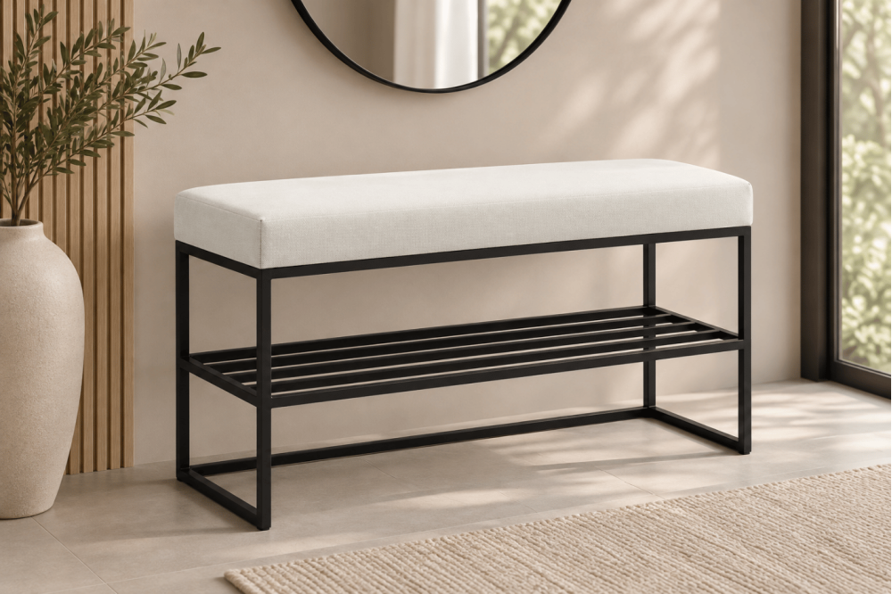 Ławka Geri z półką na buty 100x30x46cm -...